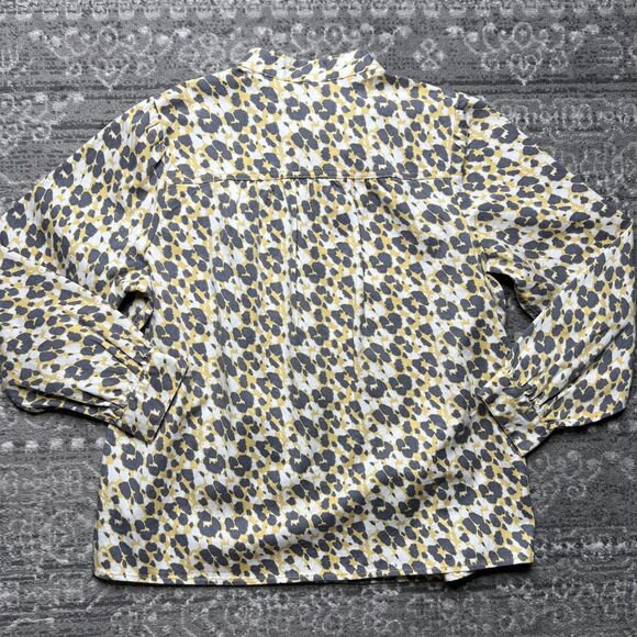 Cabi The Dreamer Providence Shirt Jacket Large Yellow Gray Leopard Animal Print - Picture 8 of 8